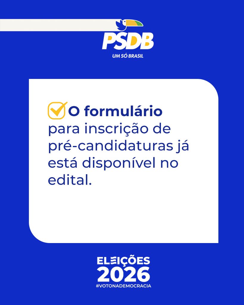 Formulário para inscrição de pré-candidaturas